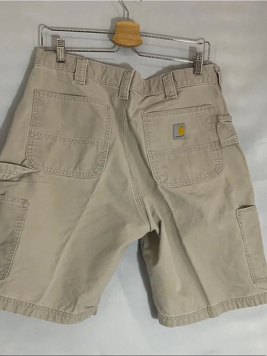 Carhartt Men's Tan Cargo Work Shorts with Patch Pockets - Picture 4 of 7